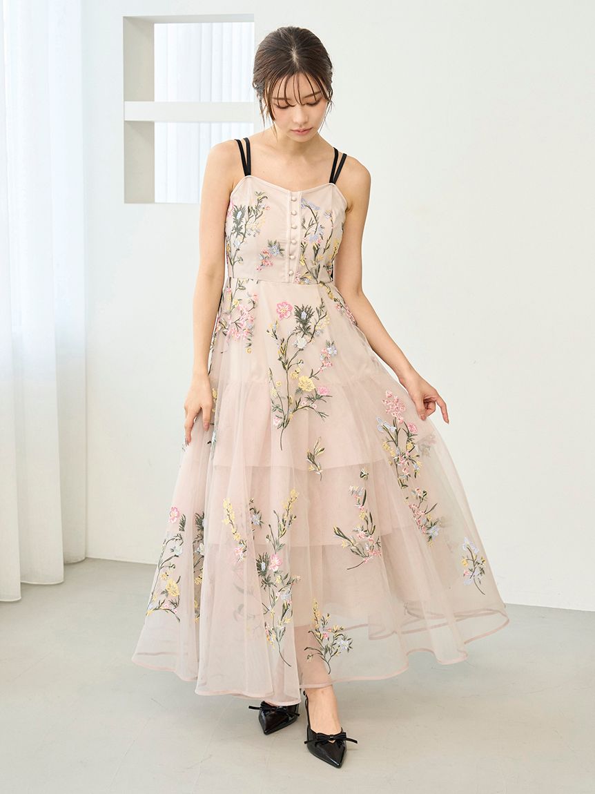 エンブロイダリーチュールドレス【カンヘウォン着用】(マキシ・ロング