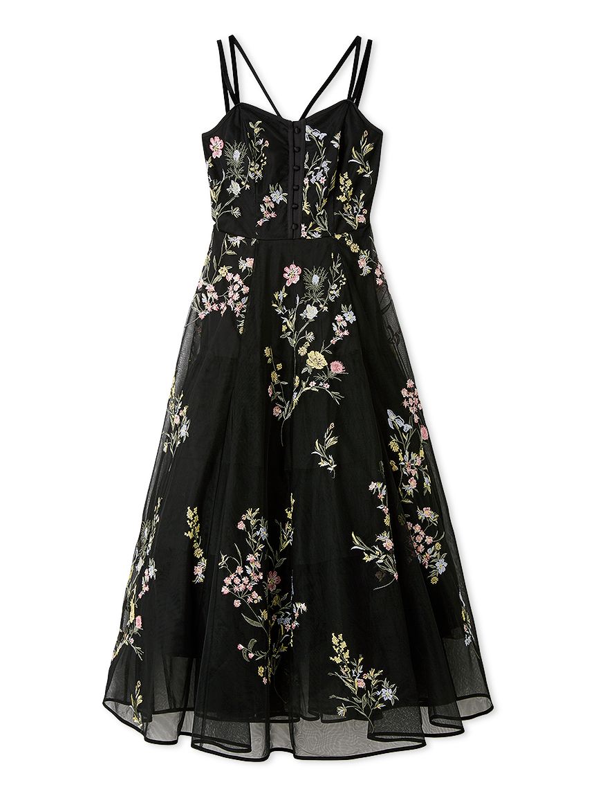 エンブロイダリーチュールドレス【カンヘウォン着用】(マキシ・ロング