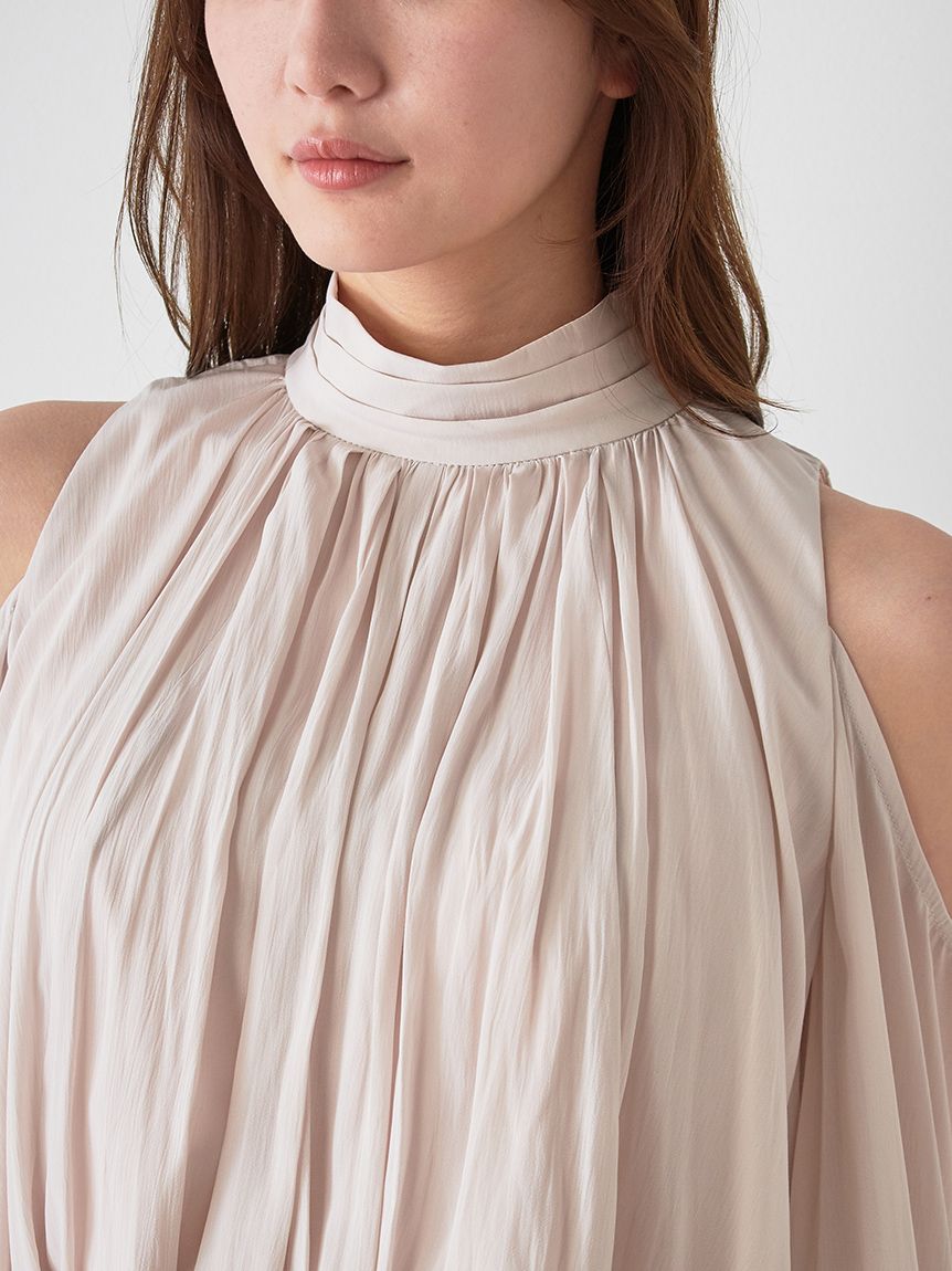 コールドショルダーパンツセットアップ(トップス＆ボトムセット