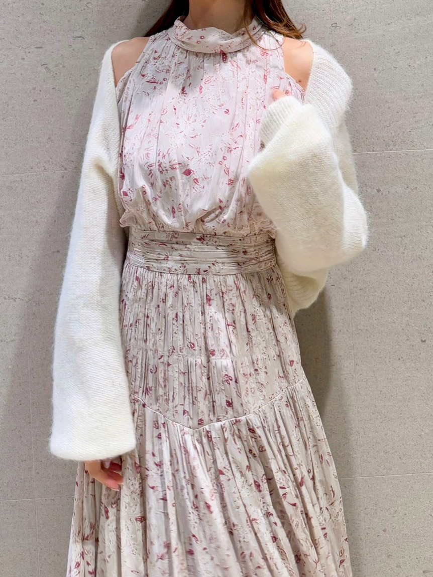 コールドショルダーロングワンピース(マキシ・ロングワンピース