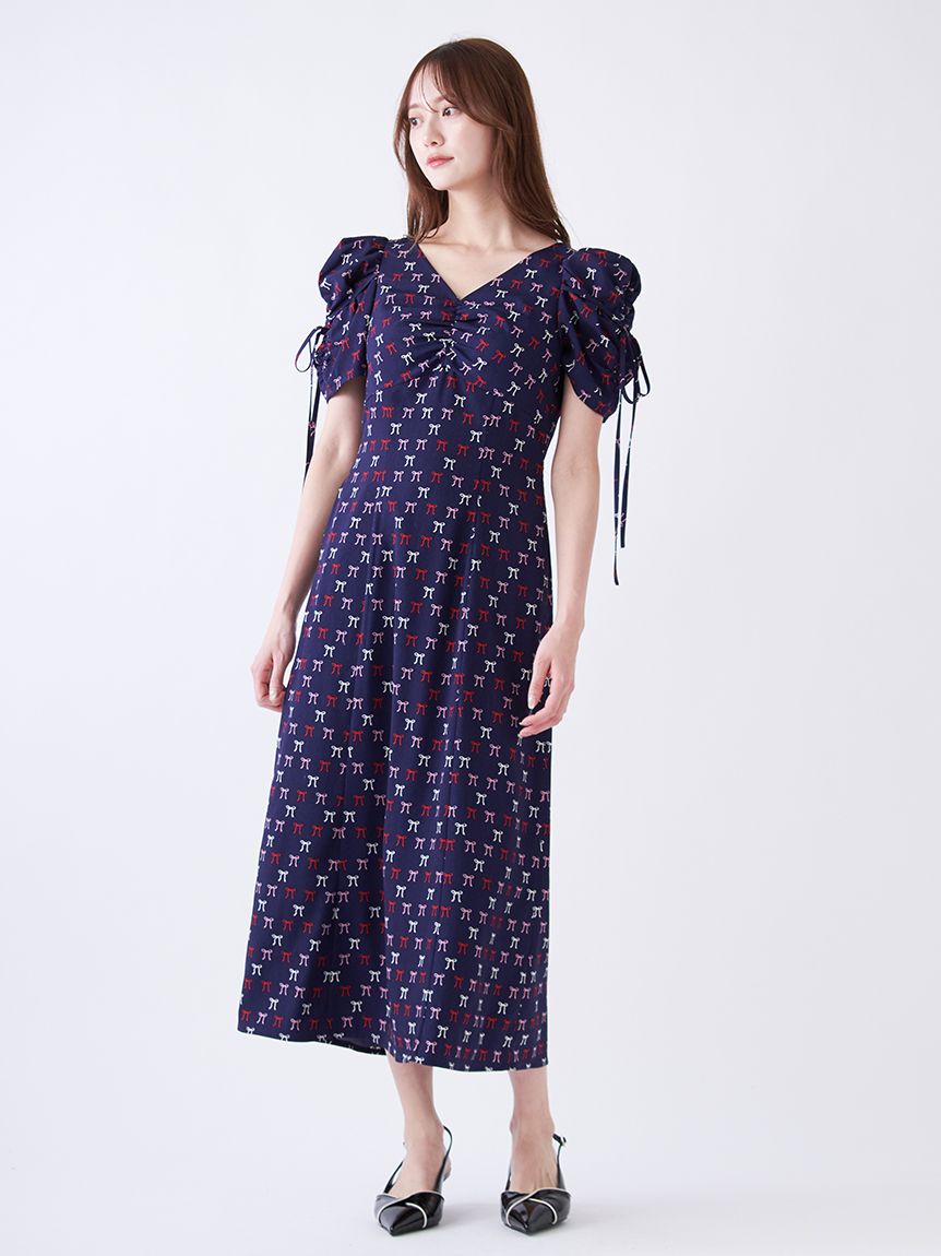 snidel♡ベアリボンワンピース リボンモチーフワンピース(ロングワンピース)｜ワンピース｜SNIDEL