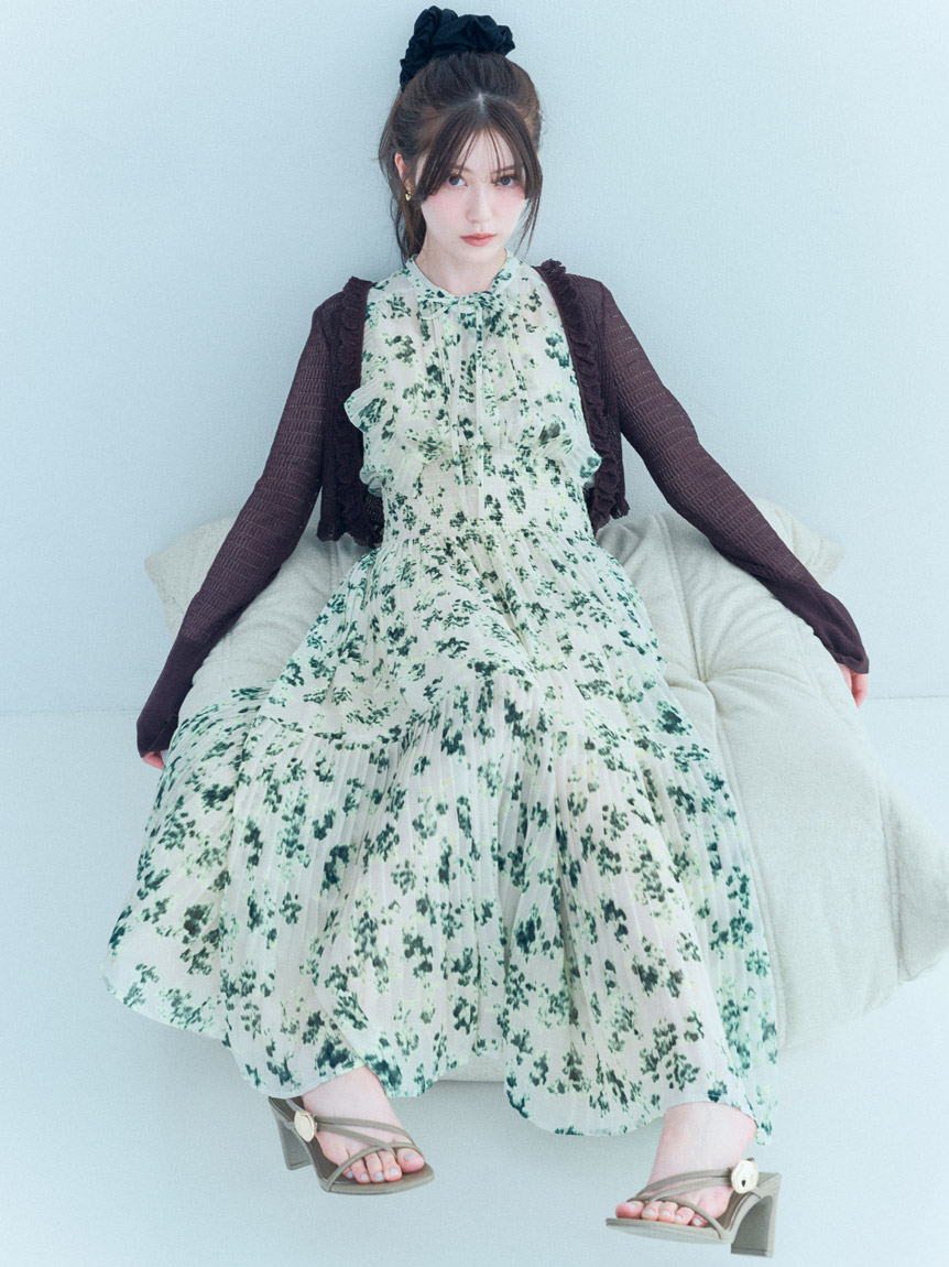 販路限定サイズあり】Sustainableフリルワンピース(マキシ・ロング