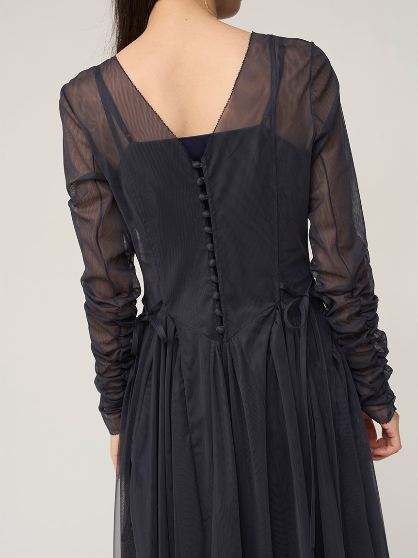 チュールボリュームドレス(マキシ・ロングワンピース)｜ワンピース