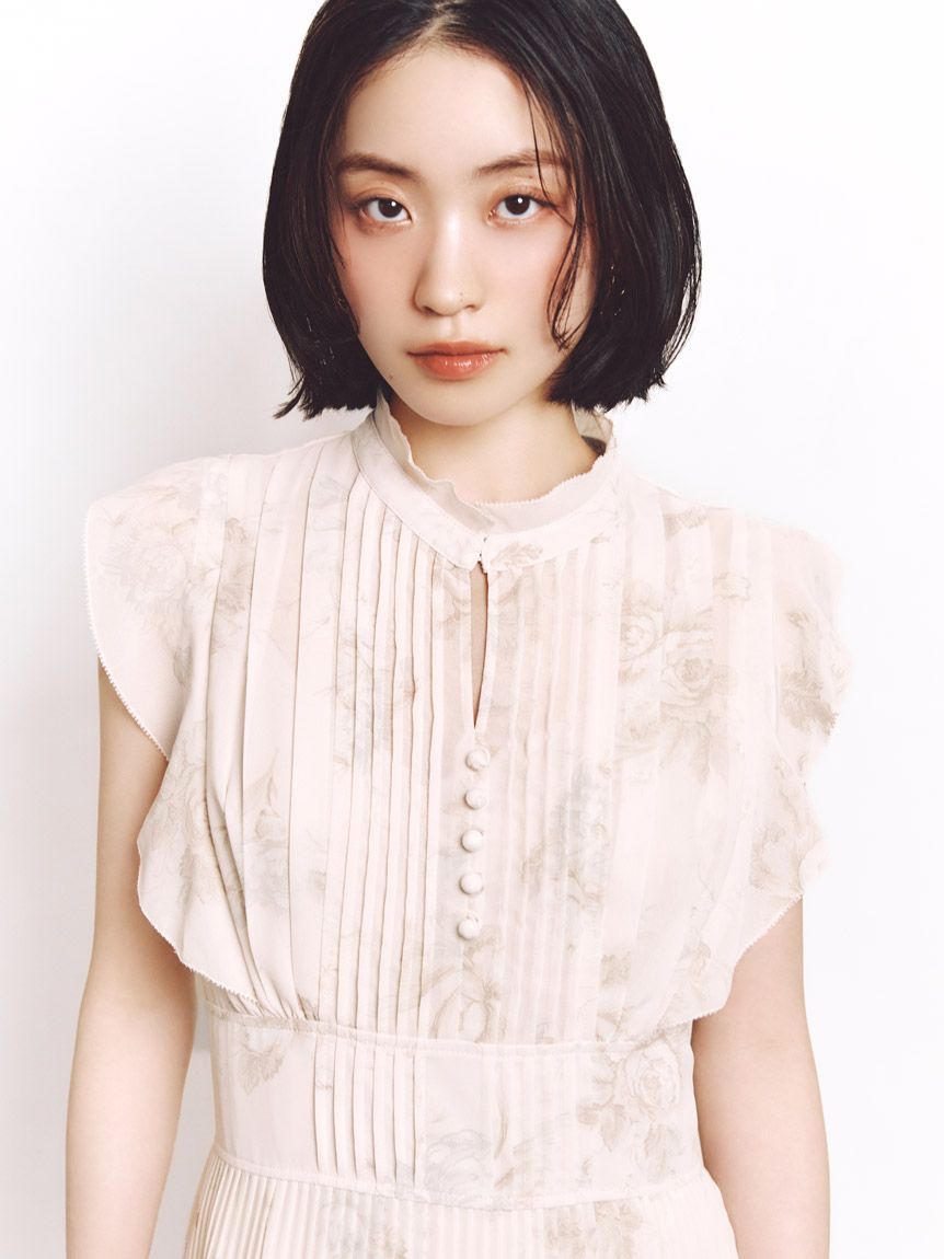 snidel ワンピース 販路限定サイズあり】Sustainableプリーツプリントワンピース(ロング