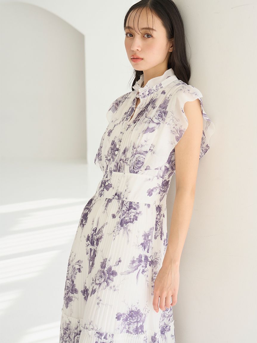 snidel ワンピース 販路限定サイズあり】Sustainableプリーツプリントワンピース(ロング