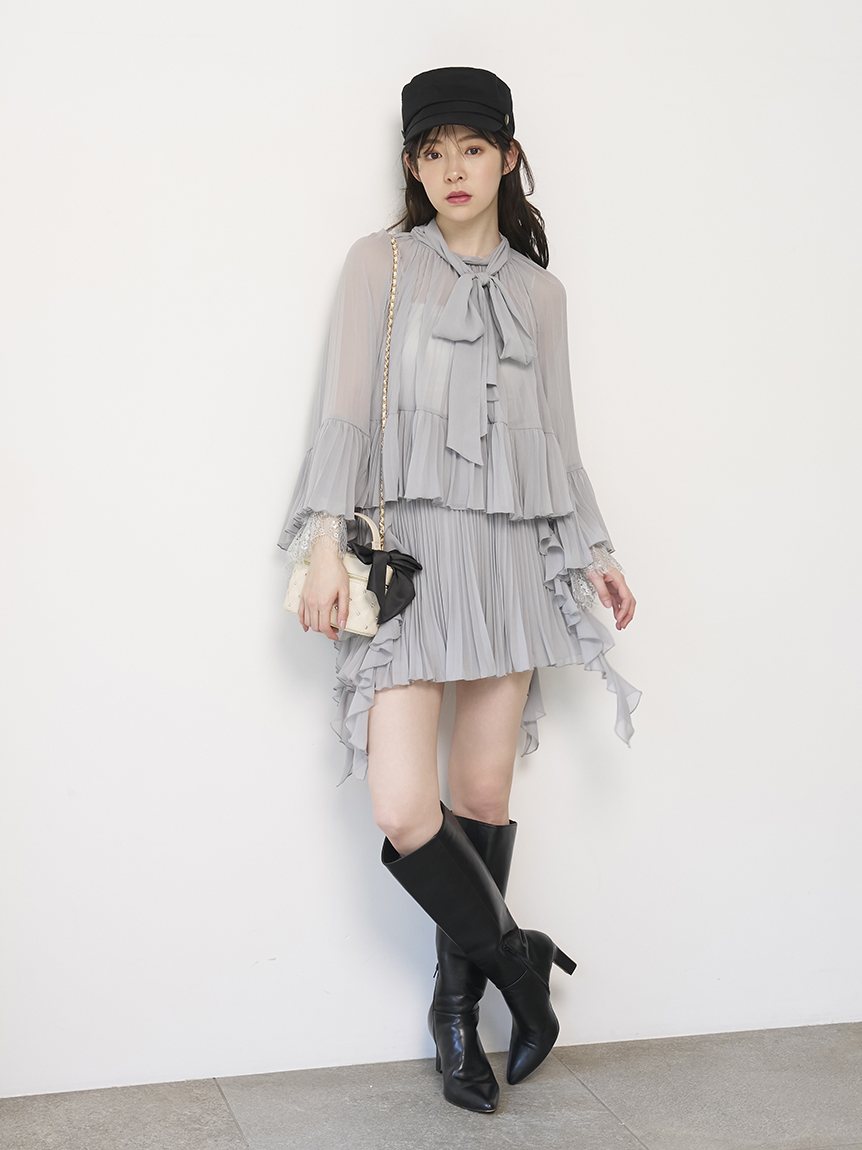 レーストリムシフォンセットアップ(セットアップ)｜ワンピース｜SNIDEL
