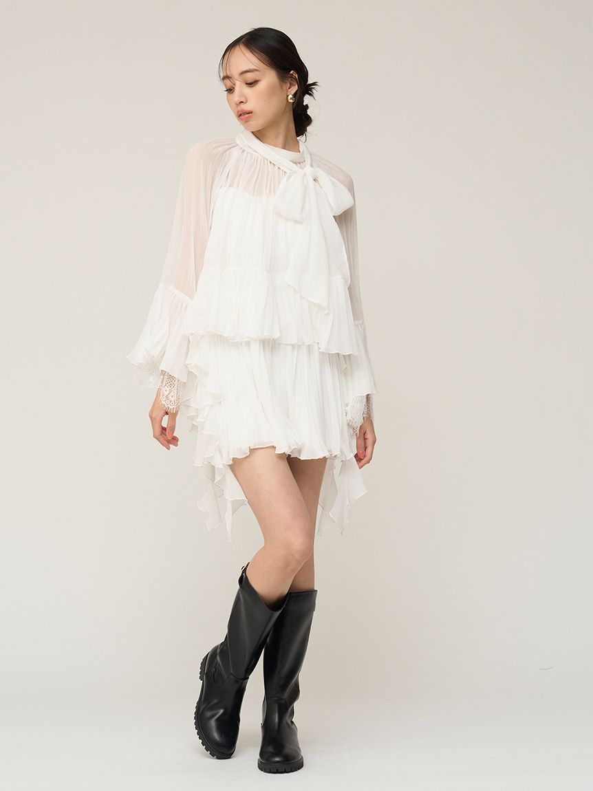 Duccia Grimani シルクシフォントップス　他2点　セットアップ セール】【ZOZO限定】【i Deni】6.7ozデニムセットアップ（はっ水