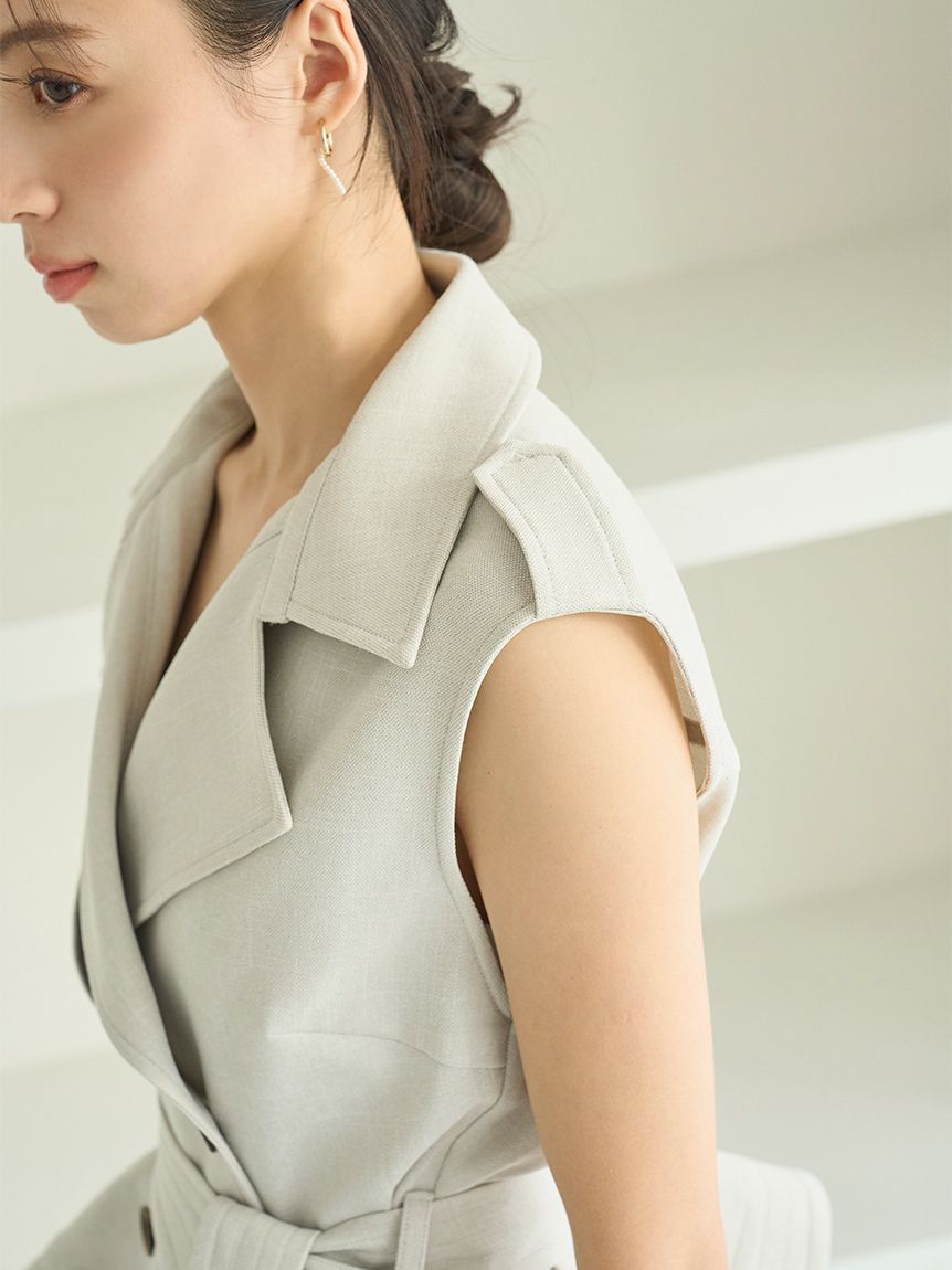 トレンチチュールセットドレス(マキシ・ロングワンピース)｜ワンピース