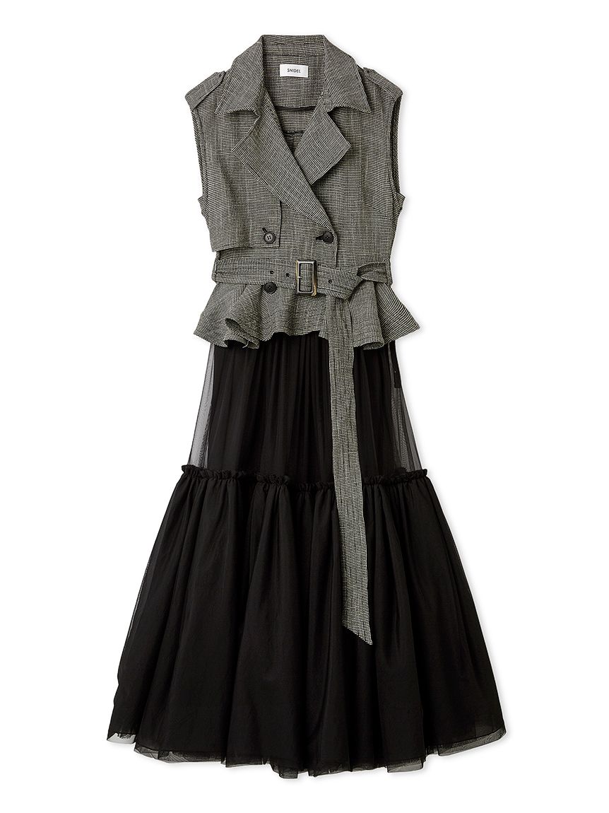 トレンチチュールセットドレス(マキシ・ロングワンピース)｜ワンピース