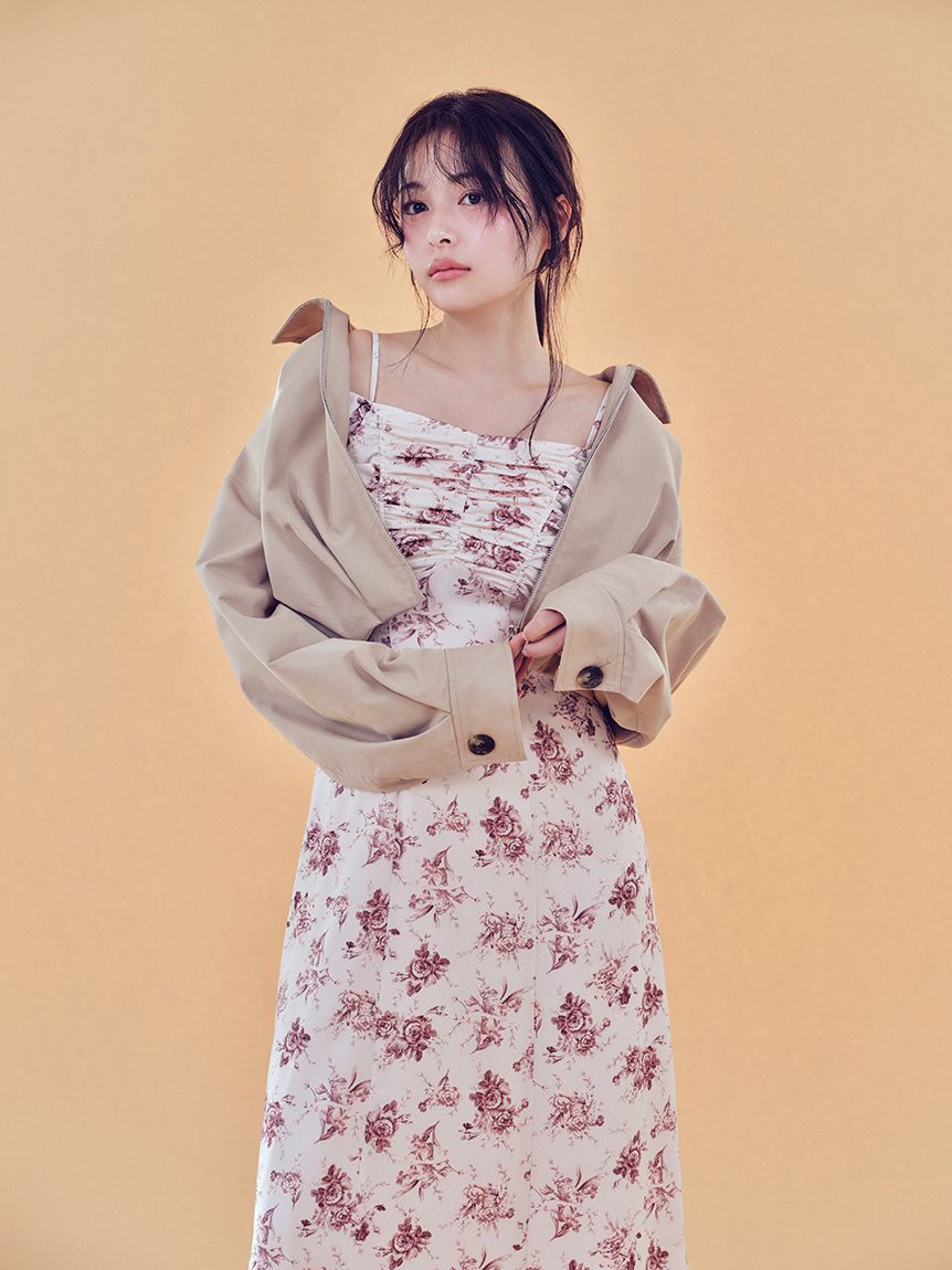 WEB限定/ROSE Collection】ROSEプリントワンピース(ロングワンピース