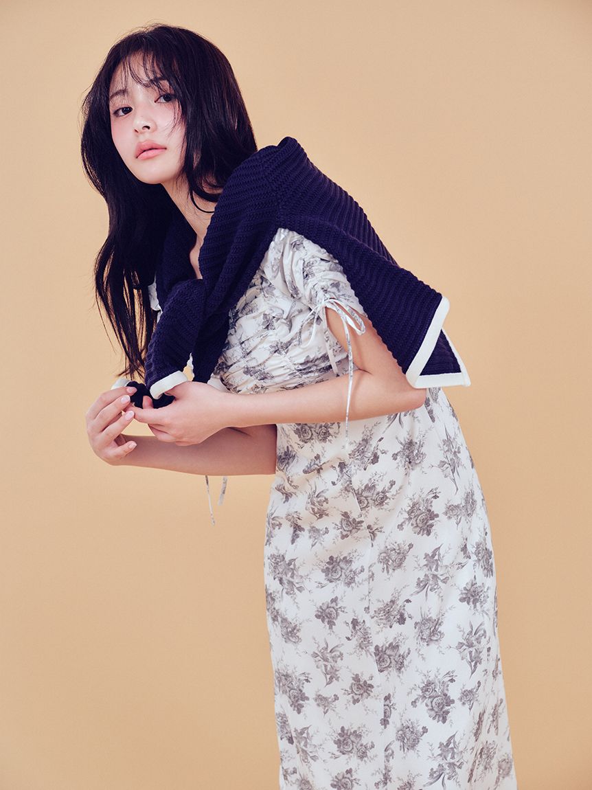 WEB限定/ROSE Collection】ROSEプリントワンピース(ロングワンピース