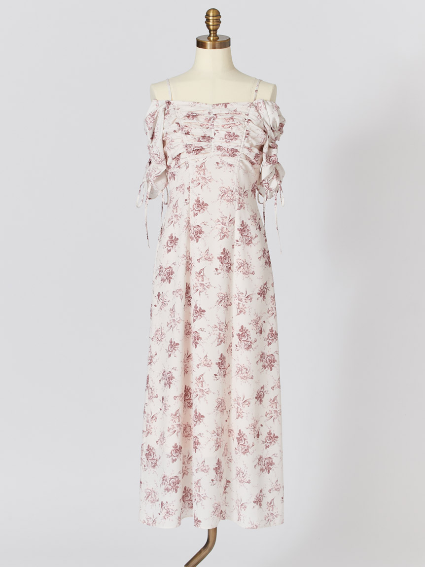 WEB限定/ROSE Collection】ROSEプリントワンピース(ロングワンピース