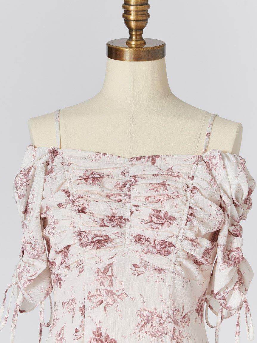 WEB限定/ROSE Collection】ROSEプリントワンピース(ロングワンピース