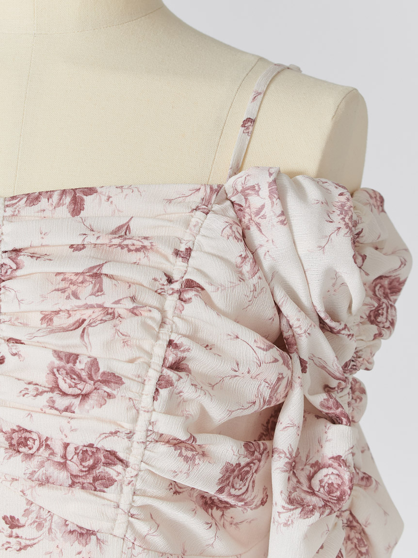 WEB限定/ROSE Collection】ROSEプリントワンピース(ロングワンピース