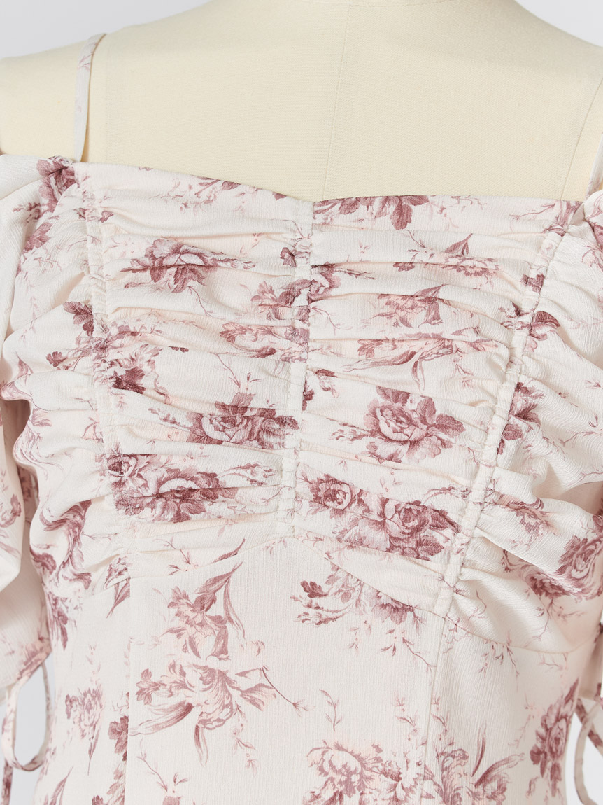 WEB限定/ROSE Collection】ROSEプリントワンピース(ロングワンピース