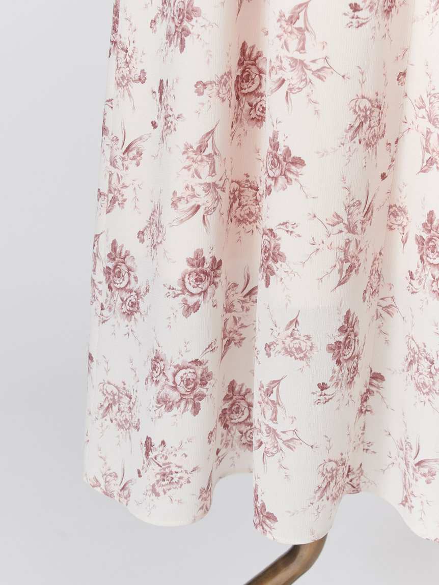 WEB限定/ROSE Collection】ROSEプリントワンピース(マキシ・ロング