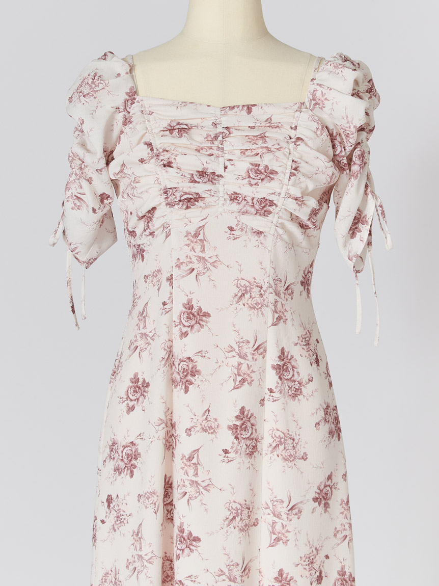 WEB限定/ROSE Collection】ROSEプリントワンピース(ロングワンピース