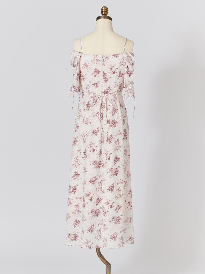 WEB限定/ROSE Collection】ROSEプリントワンピース(ロングワンピース