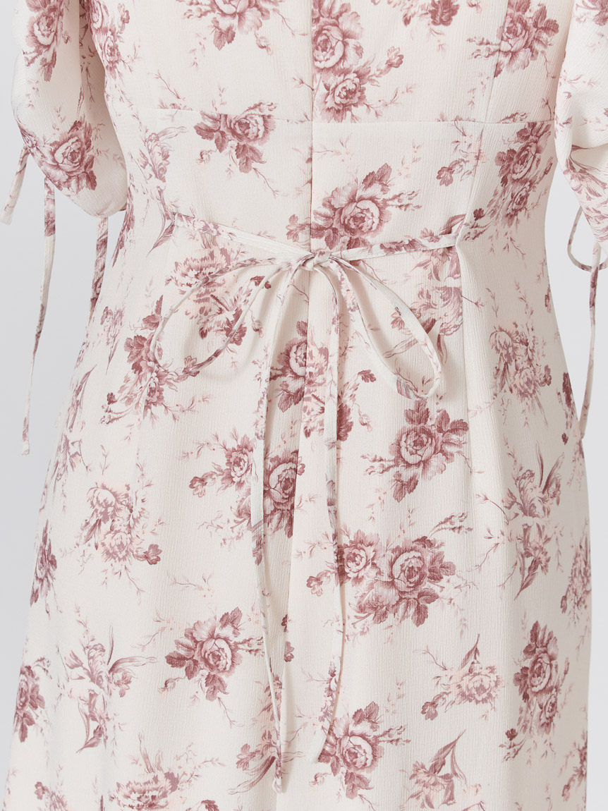 WEB限定/ROSE Collection】ROSEプリントワンピース(ロングワンピース
