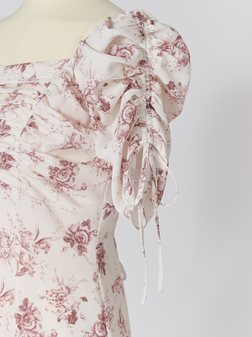 WEB限定/ROSE Collection】ROSEプリントワンピース(ロングワンピース