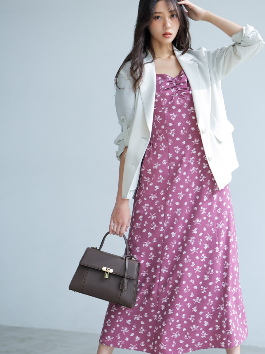 販路限定サイズあり】Sustainableフルーツプリントワンピース(ロング