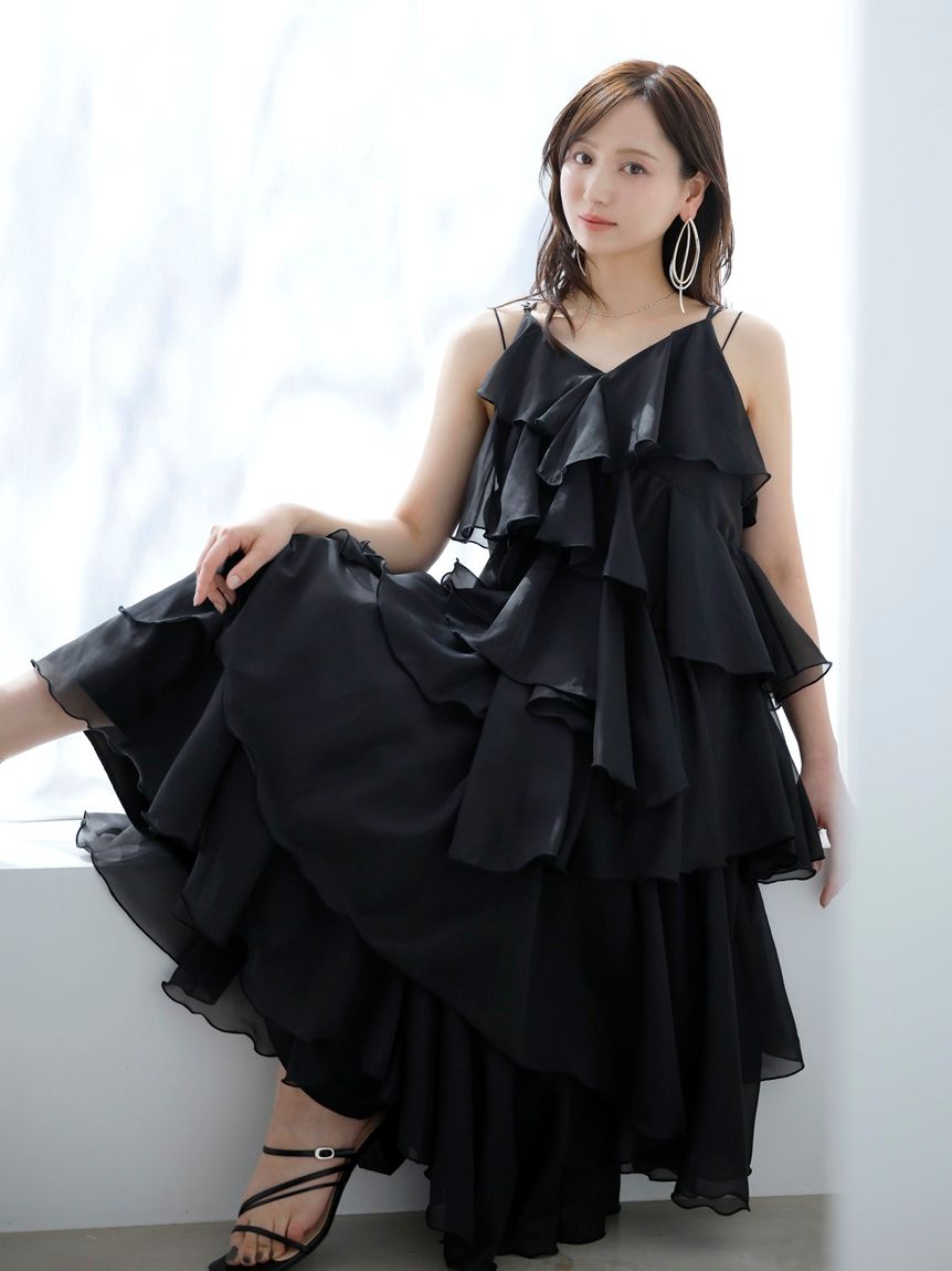 【JIJI様】SNIDEL レースミディドレス　ブラック　黒　ドレス SNIDEL（スナイデル）の「マーメイドレースドレス（ドレス）」 - WEAR