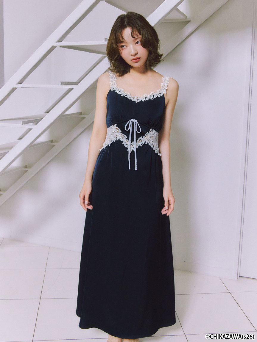 SNIDEL×近沢レース店】コラボレースキャミワンピース(ロングワンピース