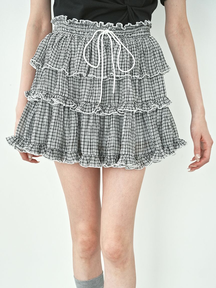 SNIDEL（スナイデル）の「フリルティアードスカショーパン