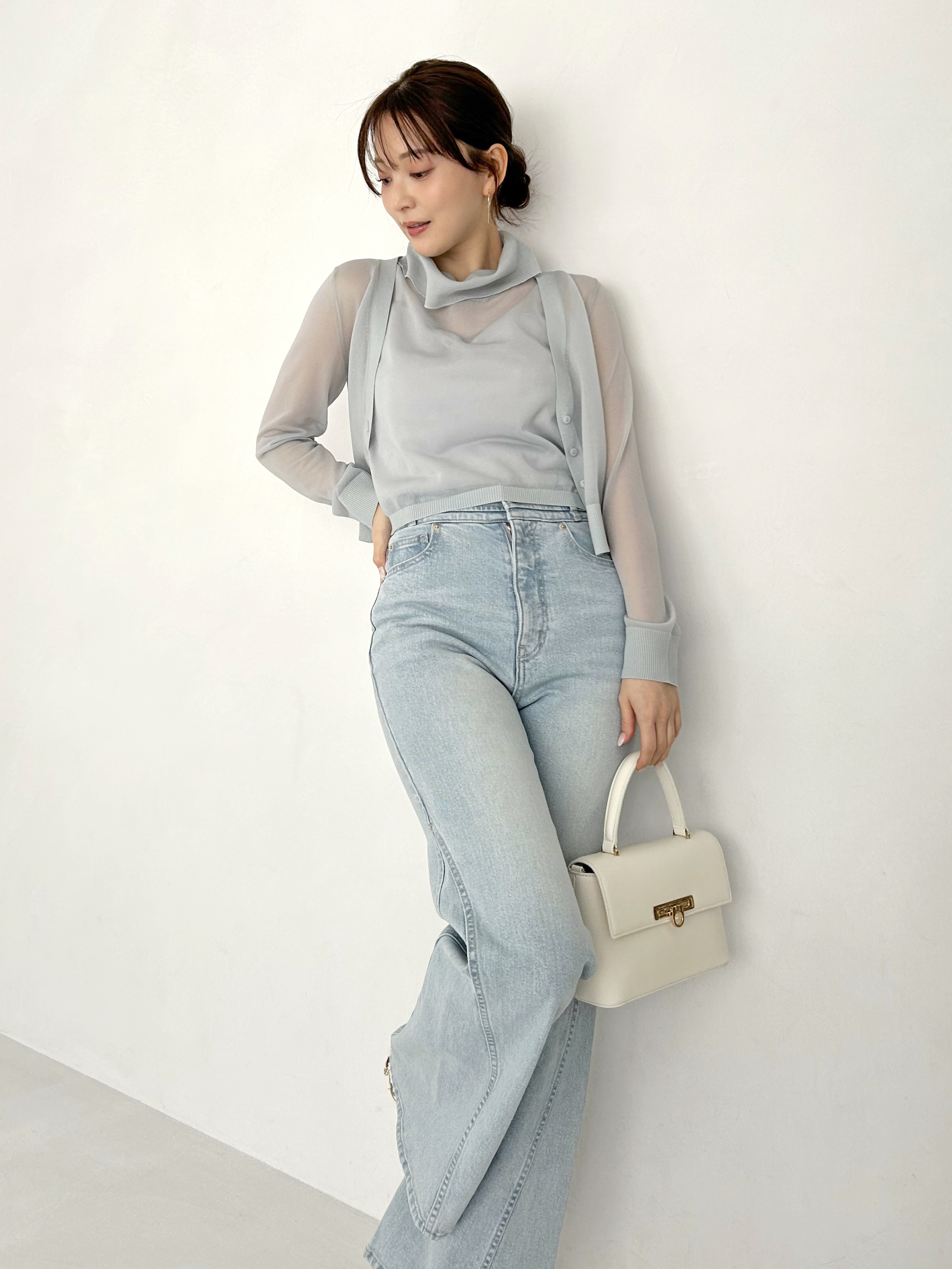 SNIDEL sustainableストレッチフレアデニム0 美品 スナイデル SNIDEL Sustainableストレッチフレアデニムパンツ