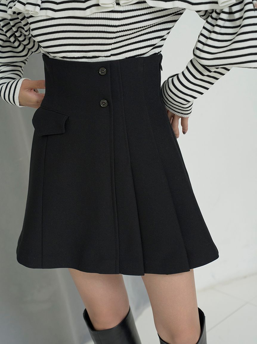 スナイデル SNIDEL プリーツスカショーパン （BLK