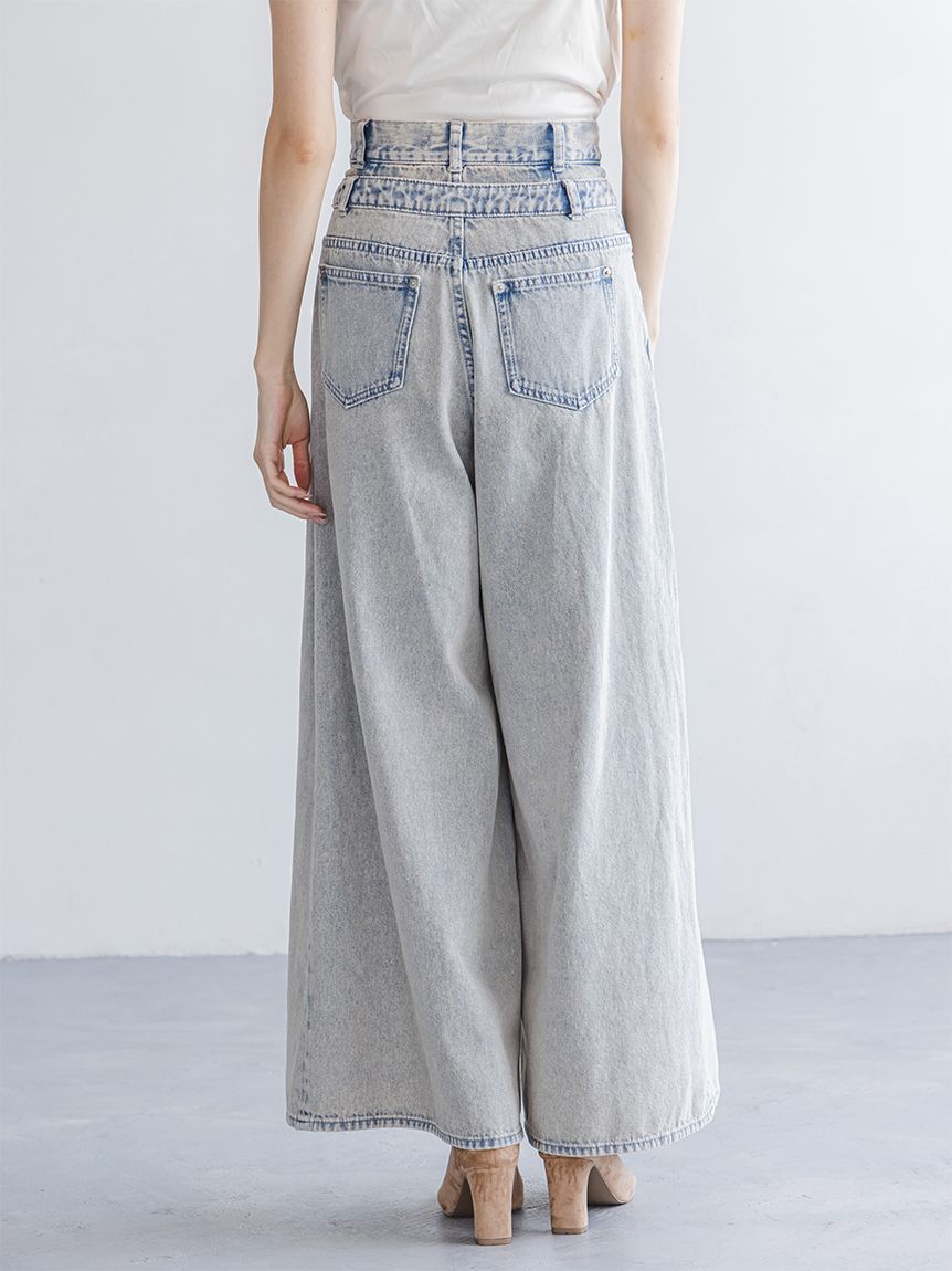 snidel デニム レイヤードデザインパンツ レイヤードデザインパンツ（デニムパンツ）｜SNIDEL（スナイデル