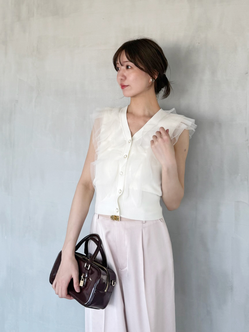 サテンワイドパンツ(ロングパンツ)｜パンツ｜SNIDEL(スナイデル)の通販