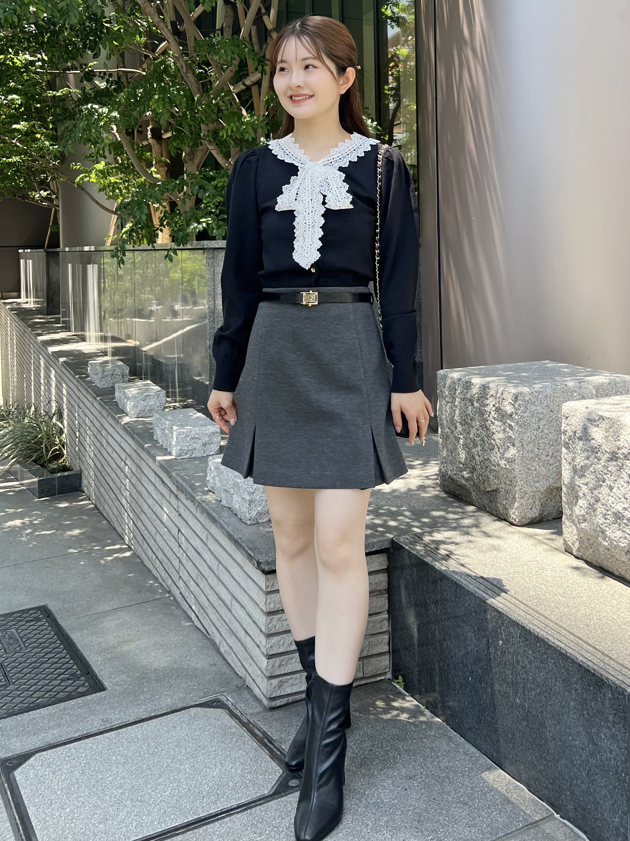 SNIDEL（スナイデル） スナイデル SNIDEL ミニポーチつきベルト 新品 ベルト付きボックスミニスカショ(ショートパンツ)｜パンツ