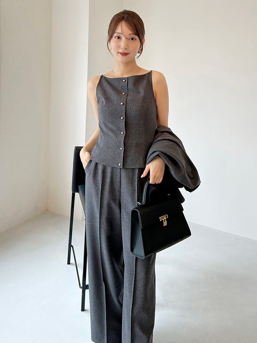 新品タグ付 snidel Sustainable ハイウエストワイドパンツ完売品 Sustainableハイウエストワイドパンツ(ロングパンツ)｜パンツ