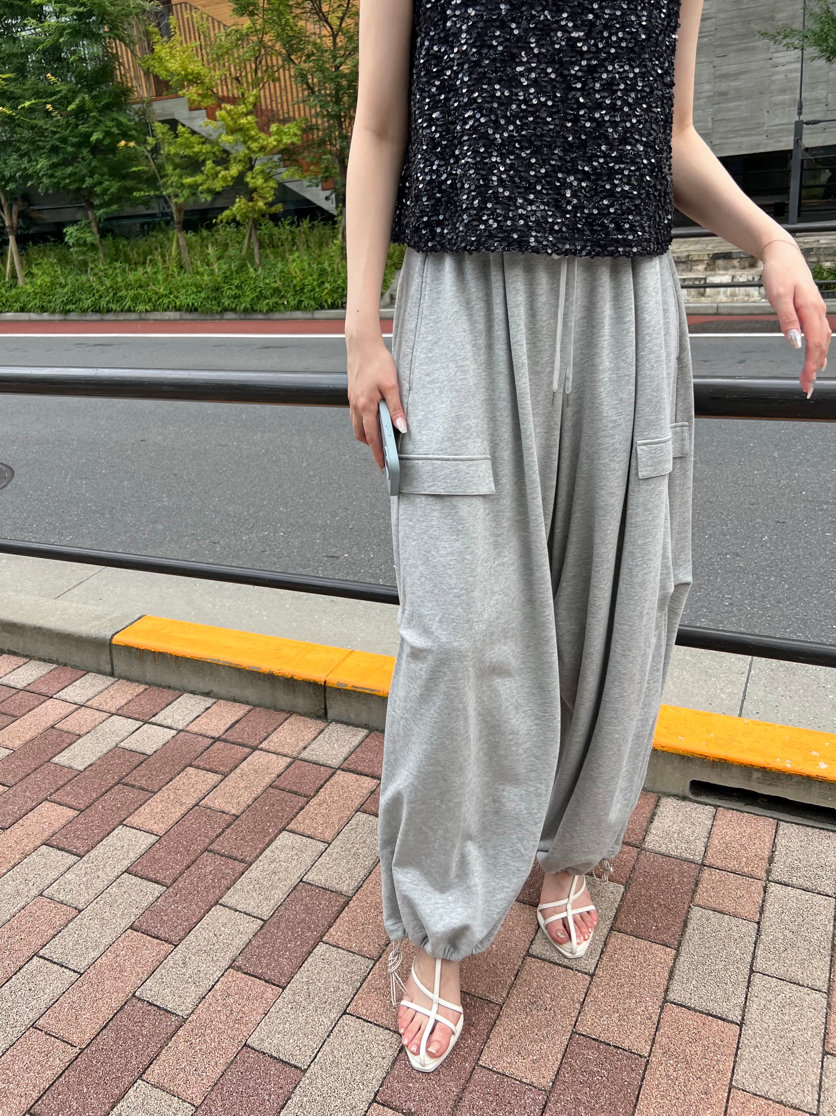 snidel ウエストデザインワイドパンツ SNIDEL スナイデル同型 ウエストデザインワイドパンツ