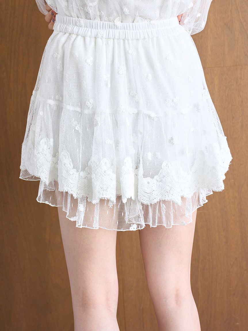 【新品】SNIDEL チュールフリンジショートパンツ Amazon | [スナイデル] チュールフリンジショートパンツ