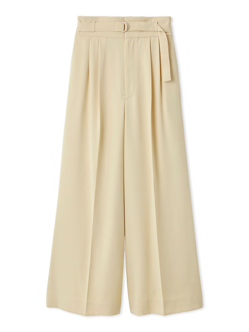 スタイルアップベルティッドワイドパンツ(ロングパンツ)｜パンツ