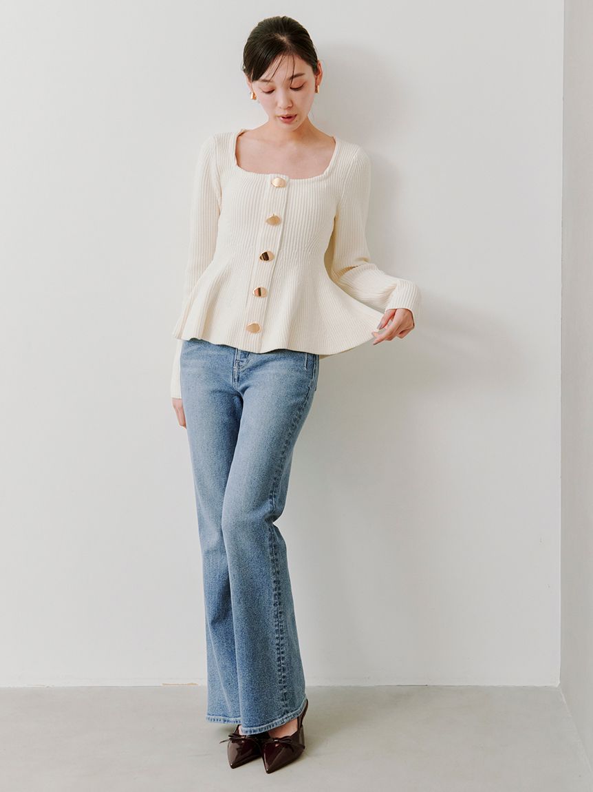 SNIDEL【STYLEUPPANTS】ハイウエストフレア SNIDEL｜【STYLEUPPANTS】ハイウエストフレア | Rakuten Fashion