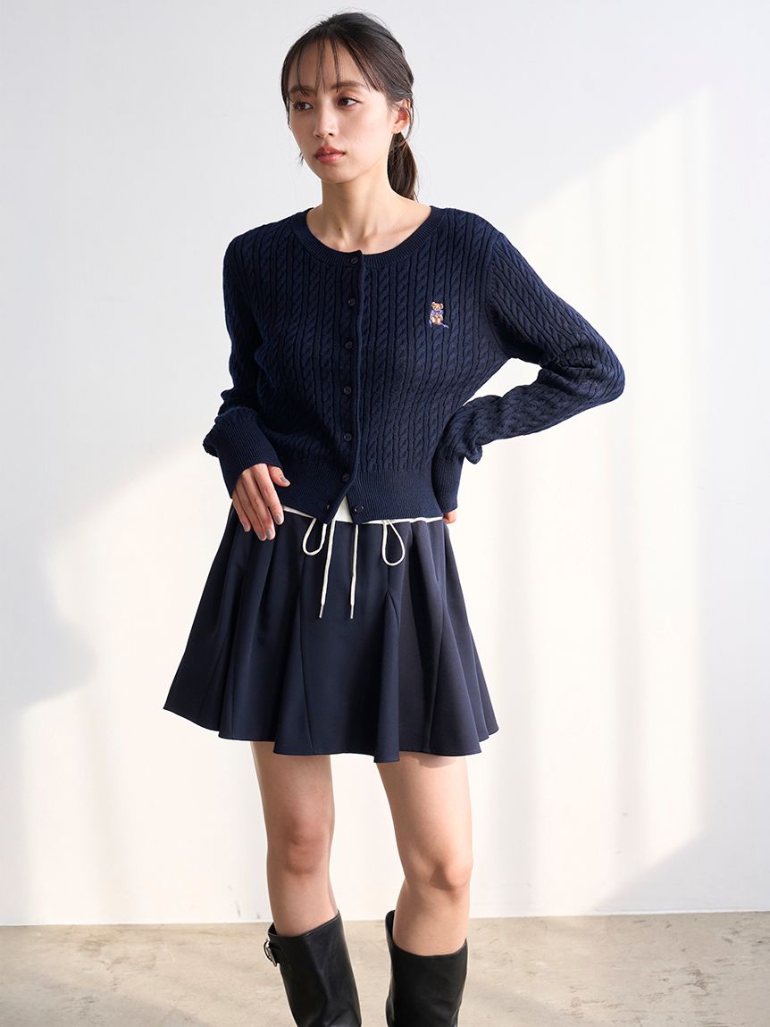 新品✳︎ツイルフレアショートパンツ sheller シェリエ ツイードタックフレアショートパンツ eimy istoire