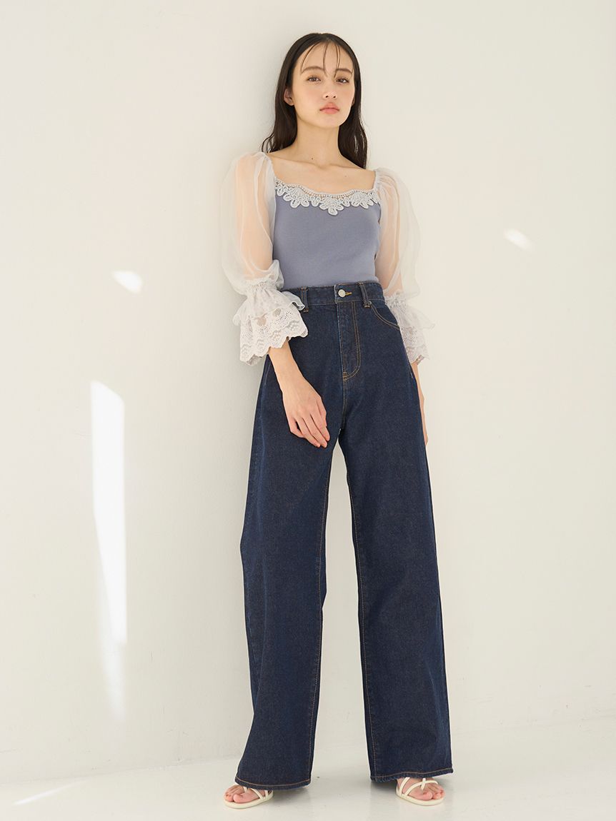 snidel ストレートデニム　kuroki ストレートデニム(デニム)｜パンツ｜SNIDEL(スナイデル)の通販サイト