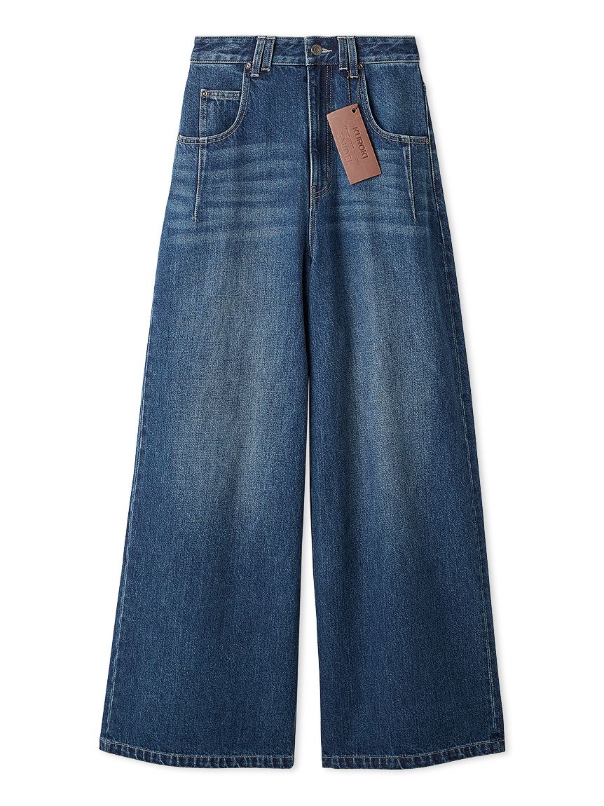 Kuroki denim】ハイライズワイドデニム(フルレングスパンツ)｜パンツ