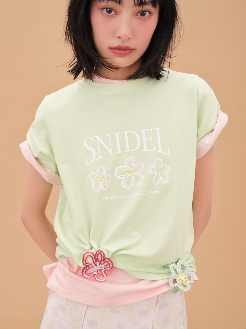 SNIDEL ジャガードチェックミニスカート グリーン -ファッション