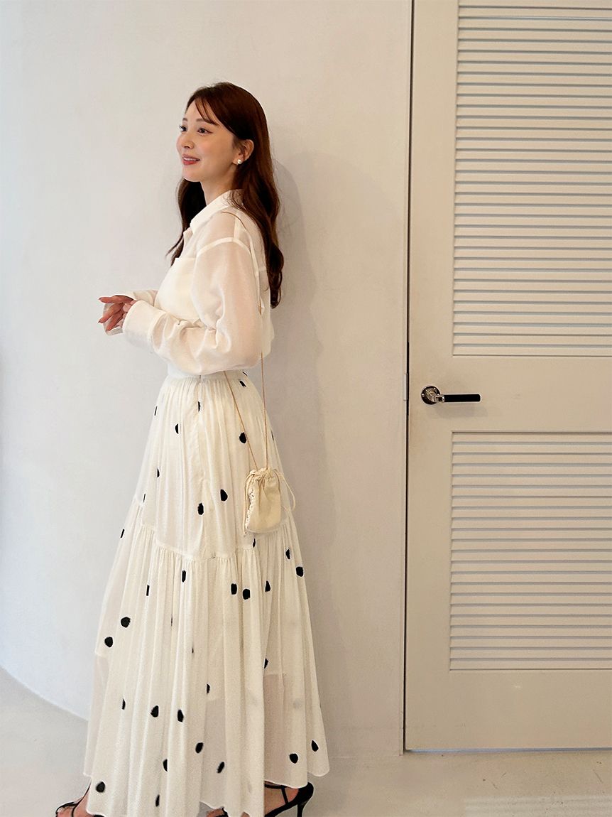 ギャザーフレアスカート(ロングスカート)｜スカート｜SNIDEL