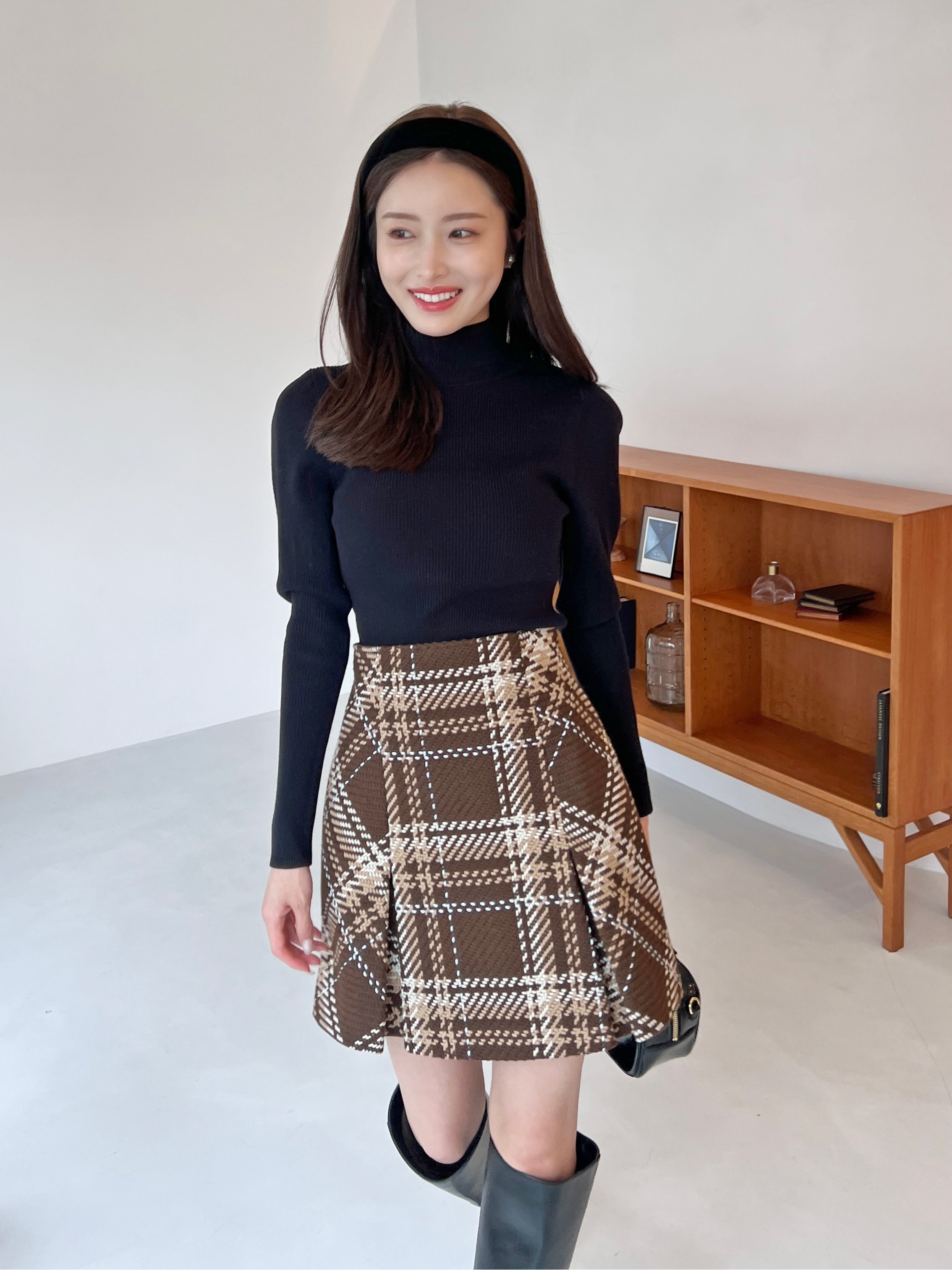 snidel スナイデル ロービングチェックミニスカート　BLK SNIDEL スカート ロービングチェックミニスカート : ZOZOTOWN