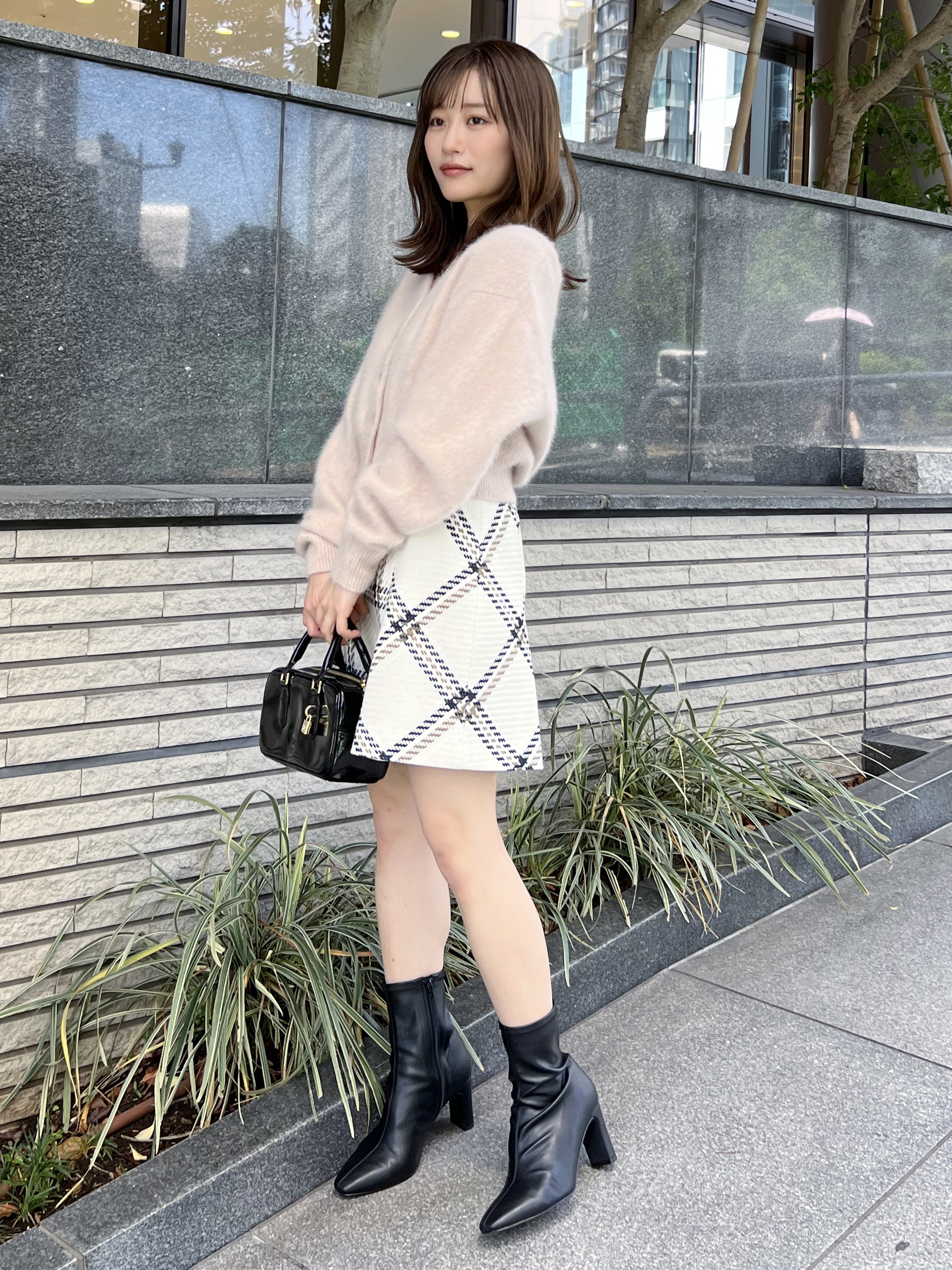 SNIDEL✨ロービングチェック　ミニスカート　22aw  ベージュ　1サイズ ロービングチェックミニスカート（ミニスカート）｜SNIDEL