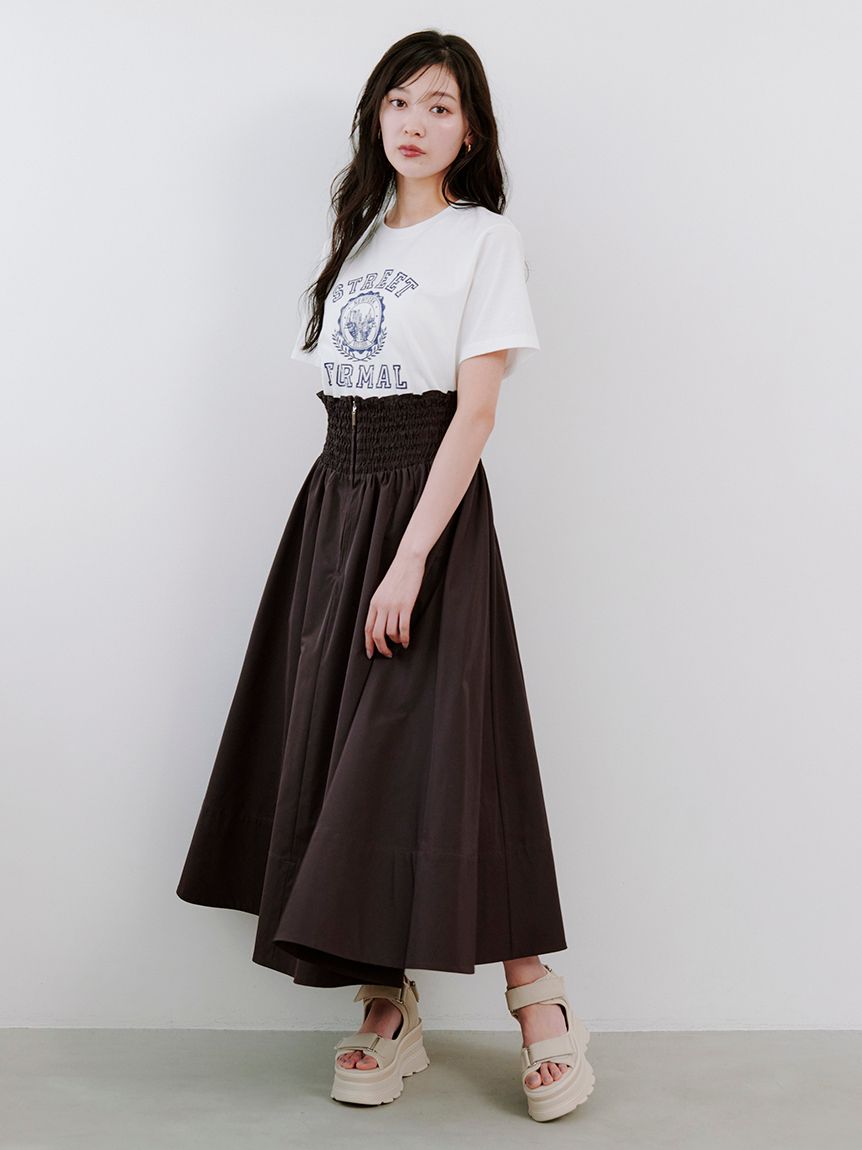 SNIDEL スナイデル　フロントジップフレアスカート　新品　タグ付き　25AW フロントジップフレアスカート(ロングスカート)｜スカート
