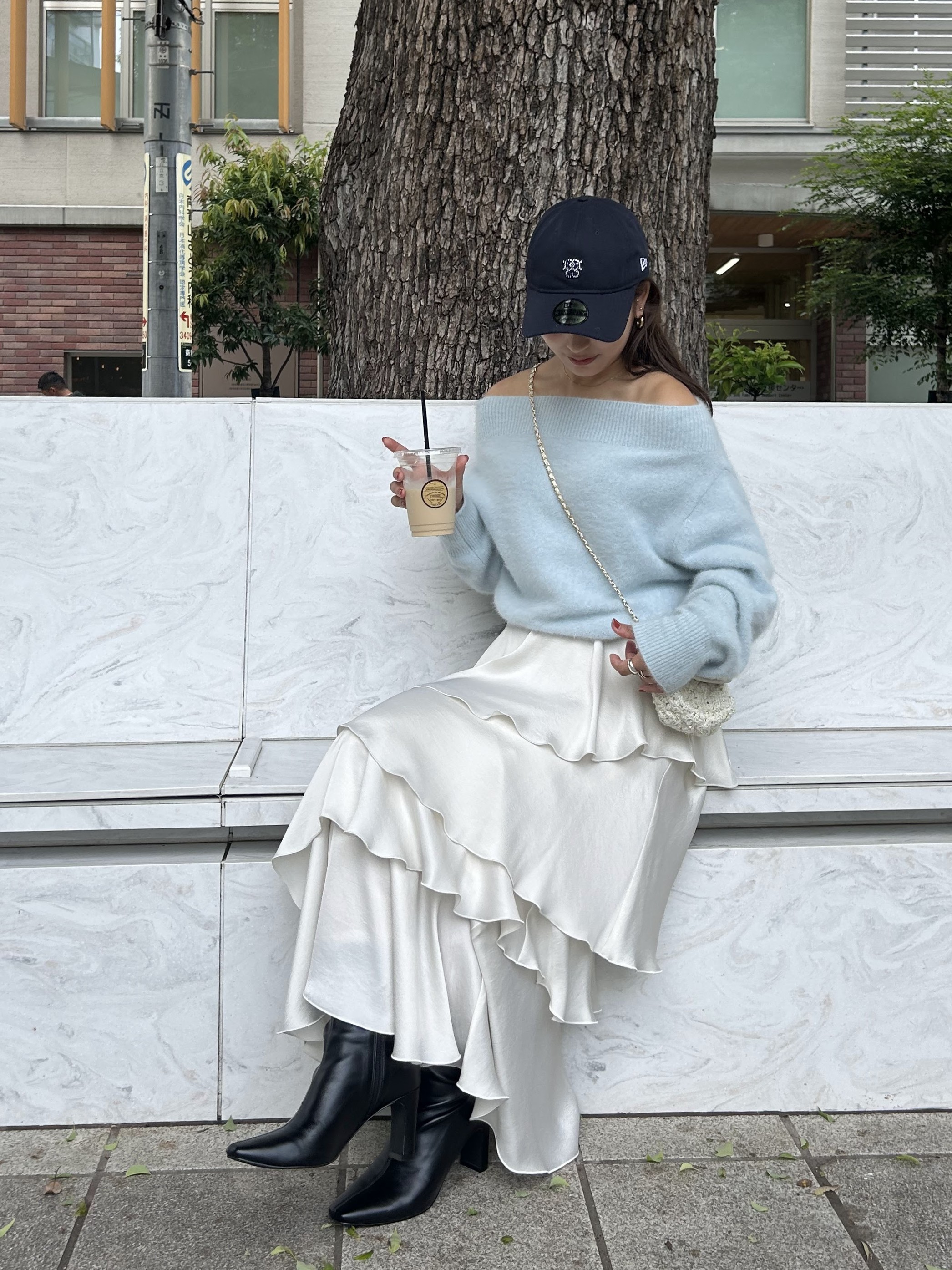 サテンナローティアードスカート(ロングスカート)｜スカート｜SNIDEL