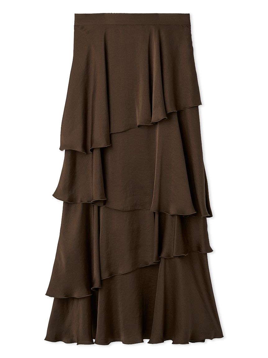 サテンナローティアードスカート(ロングスカート)｜スカート｜SNIDEL