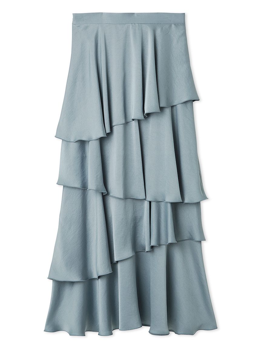 サテンナローティアードスカート(ロングスカート)｜スカート｜SNIDEL