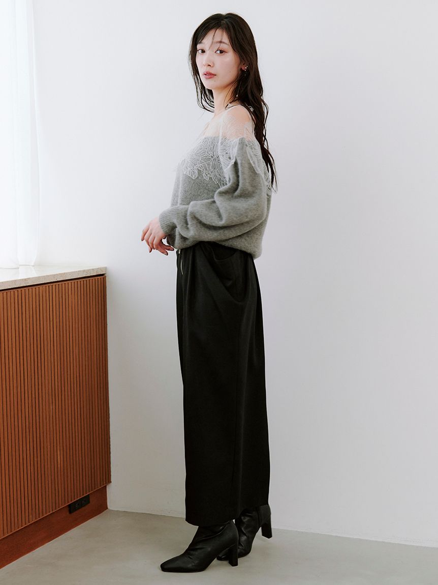 アシメジップドレープスカート(ロングスカート)｜スカート｜SNIDEL